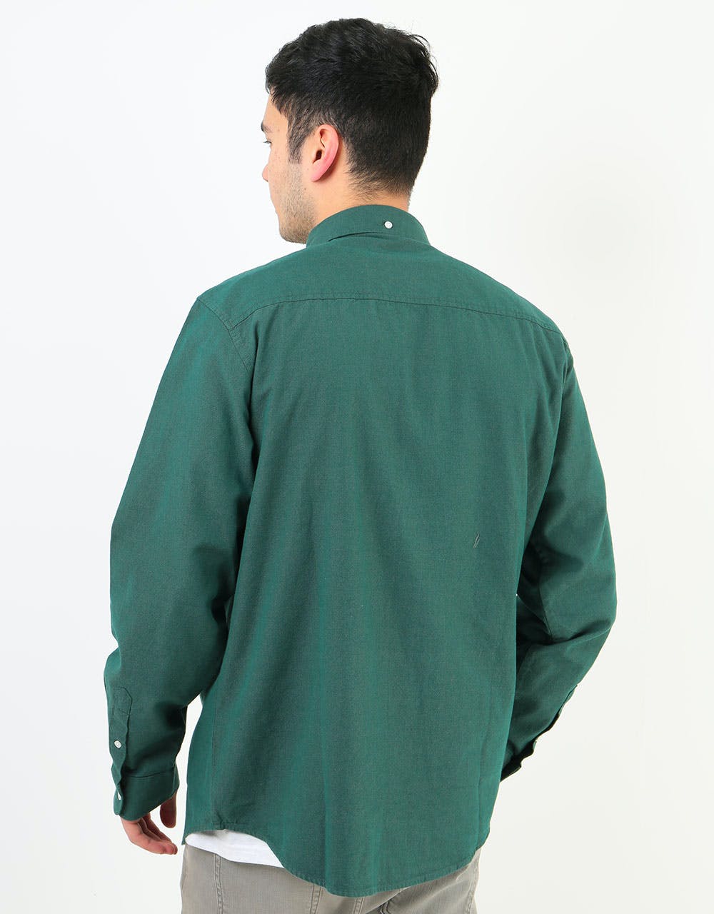 Carhartt WIP L/S Dalton Shirt - Dark Fir/Leaf (Heavy Rinsed)