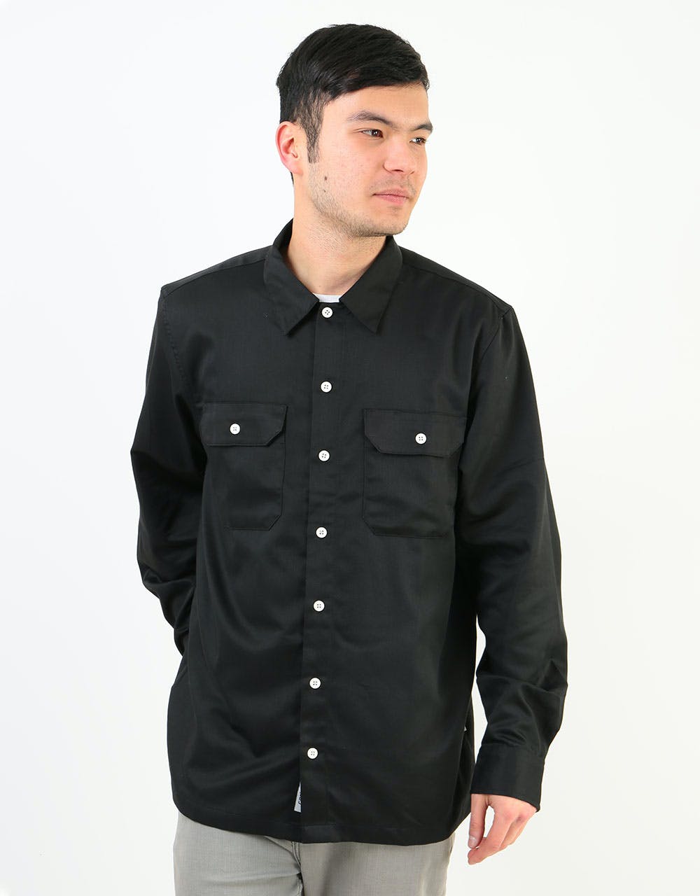 Carhartt WIP L/S Master Shirt - Black (Rinsed)
