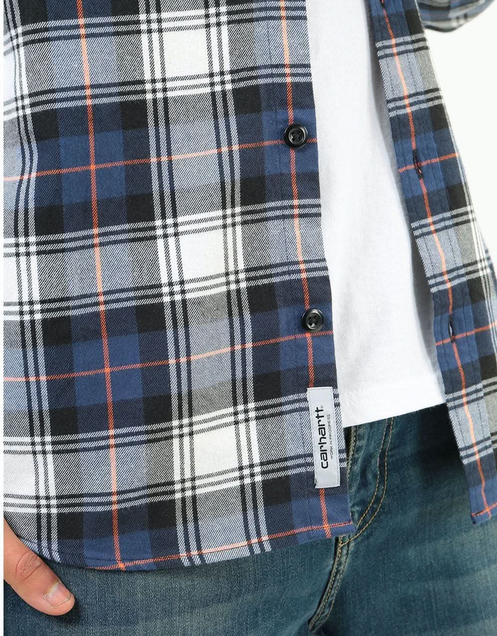 Carhartt WIP L/S Bostwick Shirt - (Bostwick Check) Blue