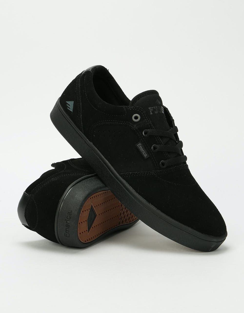 Emerica Figgy Dose Skate Shoes - Black/Black/Gum