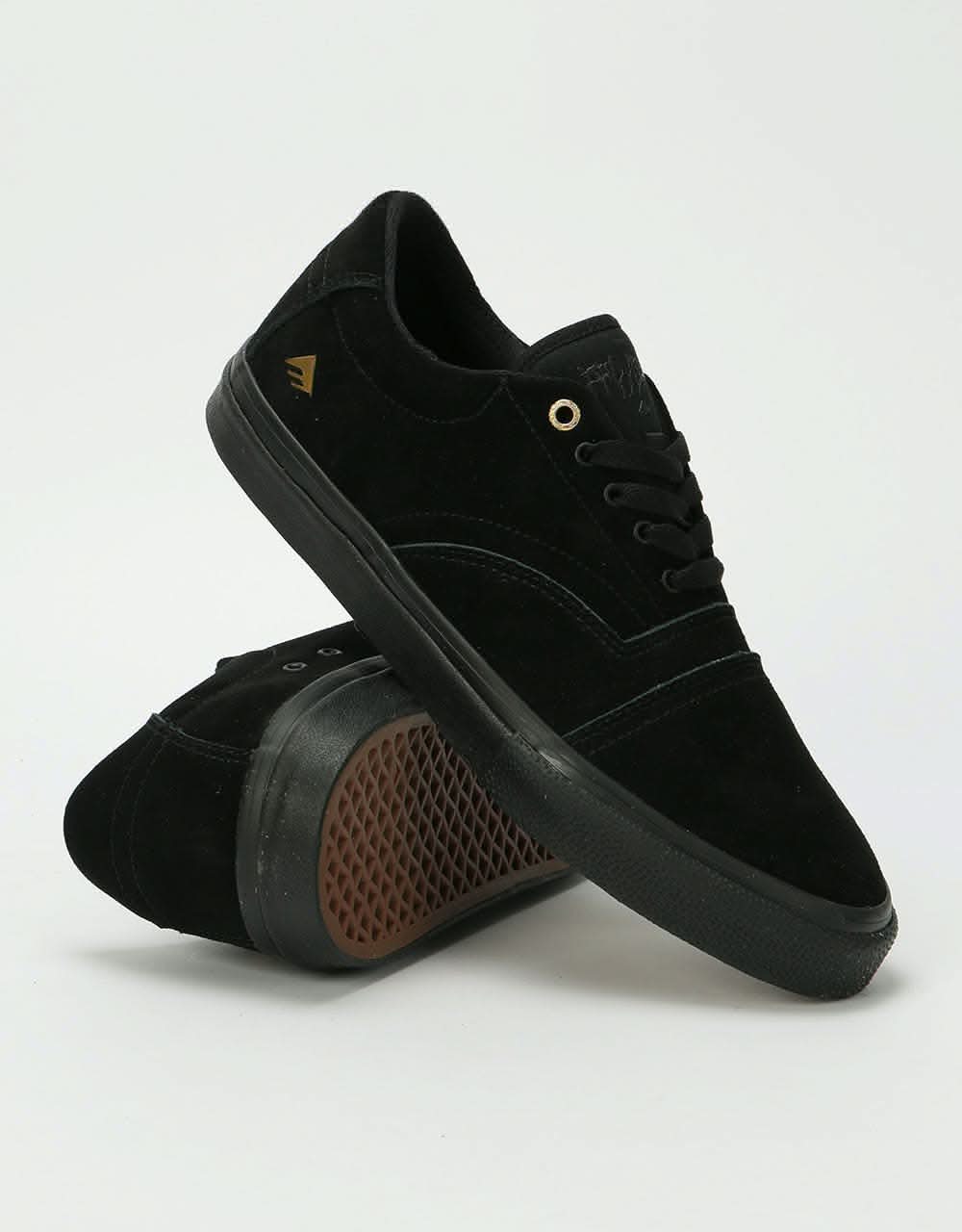 Emerica Provider Skate Shoes - Black/Black/Gum