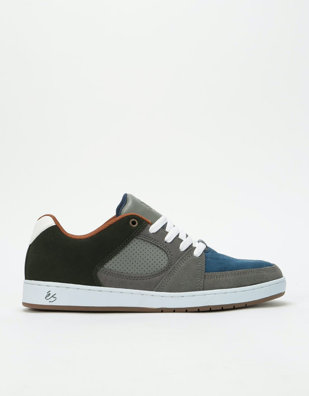 éS Accel Slim Skate Shoes - Grey/Blue/Gum