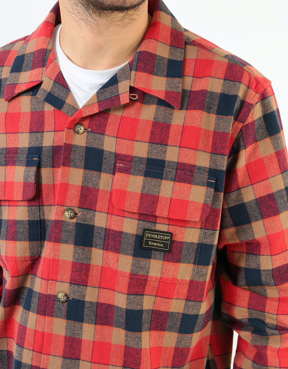 Emerica Pendleton L/S Flannel Shirt - Red/Navy