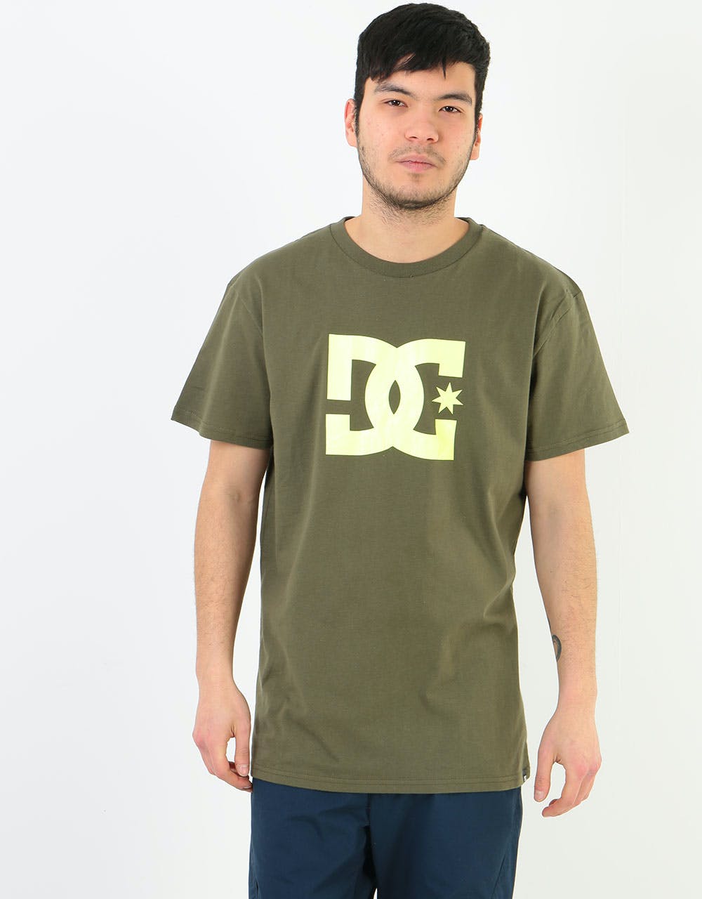 DC Star 2 T-Shirt - Fatigue Green/Safety Yellow