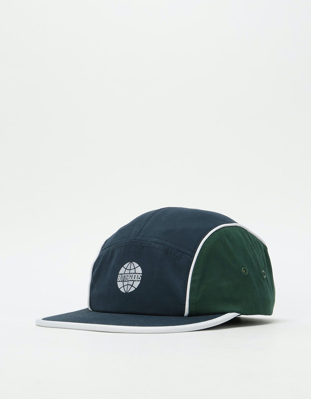 Butter Goods Piping Camp Cap - Navy/Forest