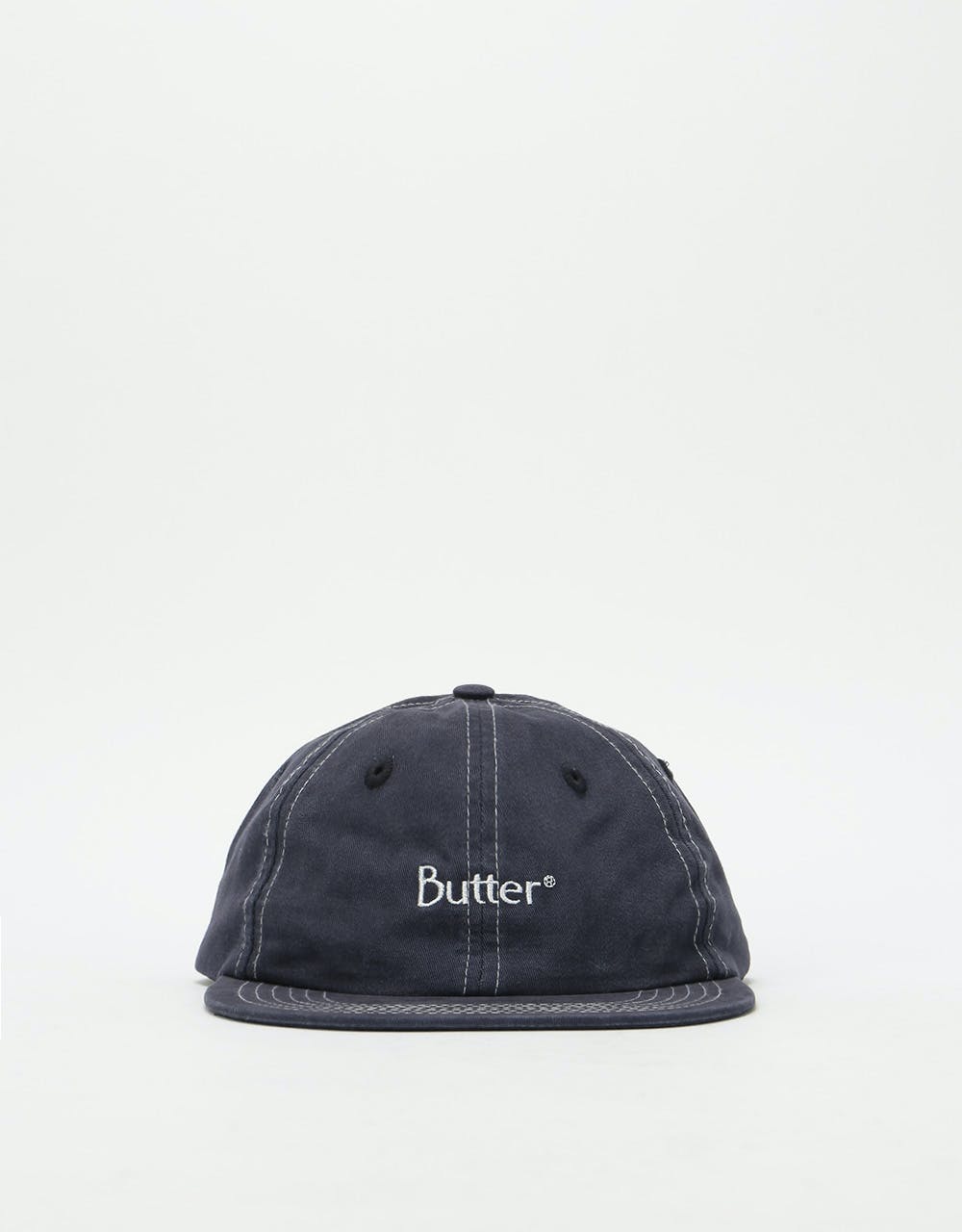 Butter Stitch 6 Panel Cap - Navy