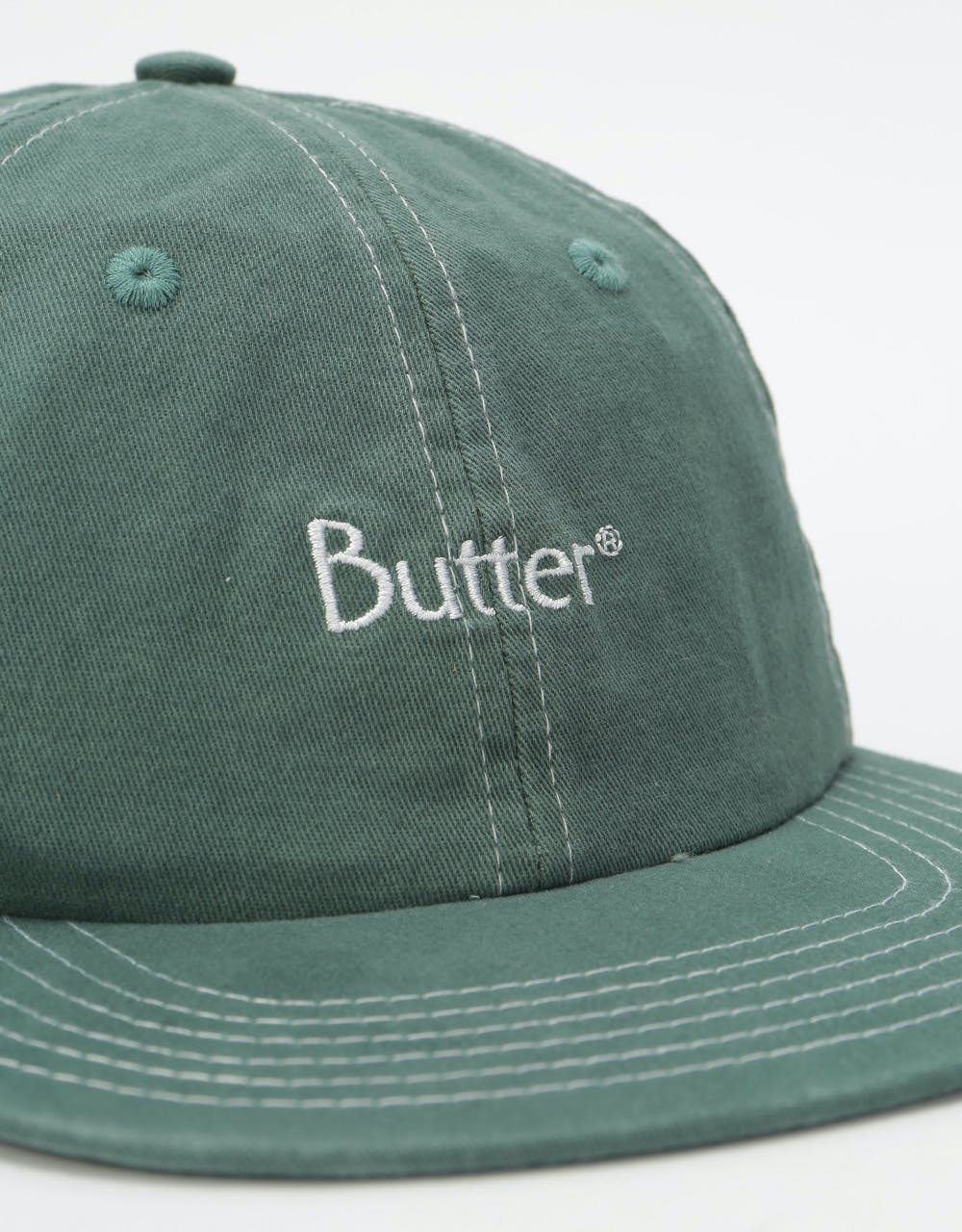 Butter Stitch 6 Panel Cap - Spruce