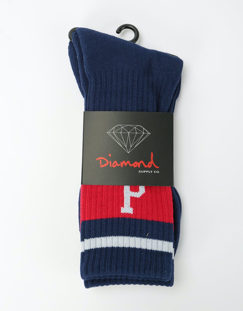Diamond Supply Co. Un Polo Hgh Top Socks - Navy/Red