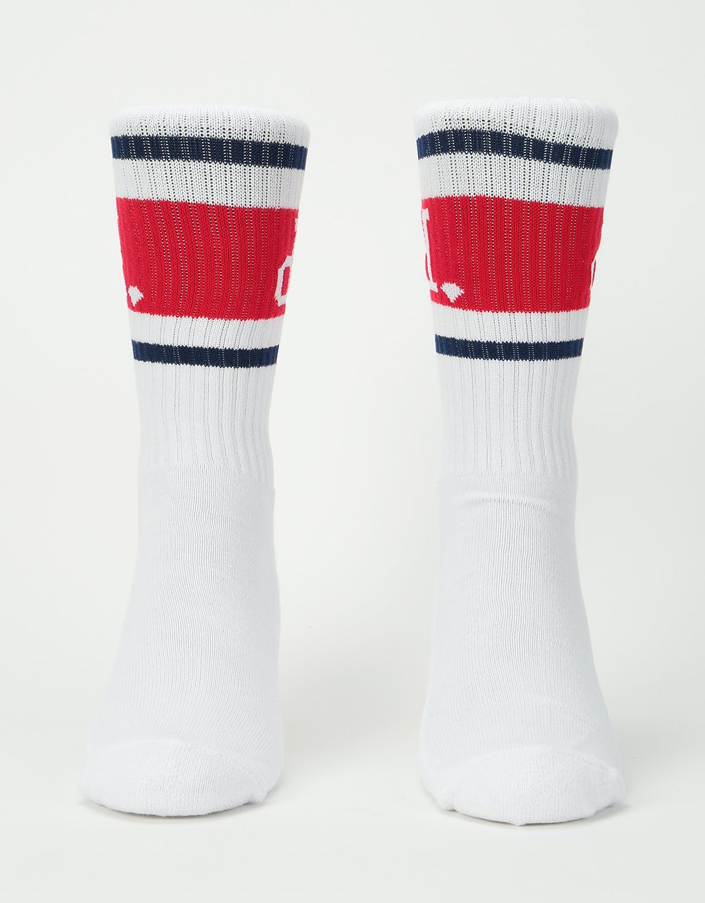 Diamond Supply Co. Un Polo Hgh Top Socks - White/Red