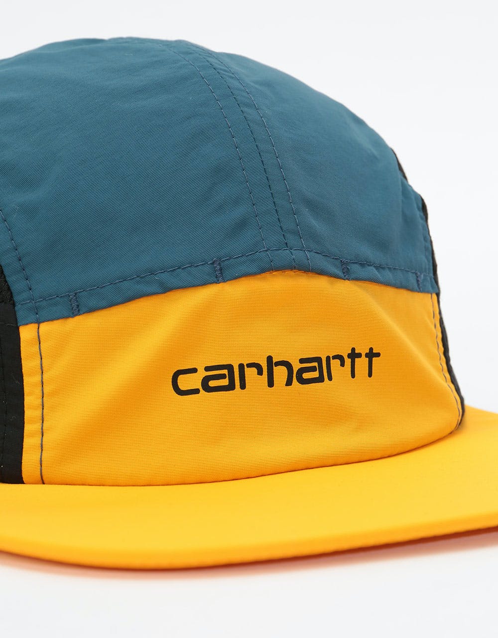 Carhartt WIP Barnes 5 Panel Cap - Colza/Duck Blue/Black