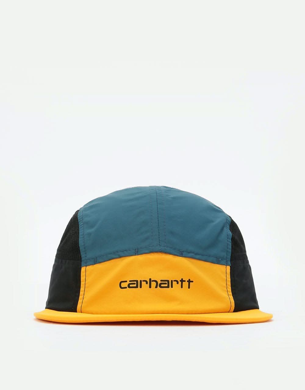 Carhartt WIP Barnes 5 Panel Cap - Colza/Duck Blue/Black