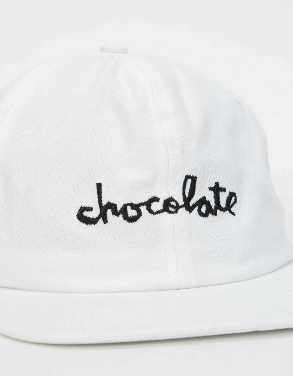 Chocolate Unstructured Chunk 6 Panel Cap - White