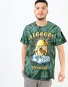 Diamond Gold Skull Tie Dye T-Shirt - Green