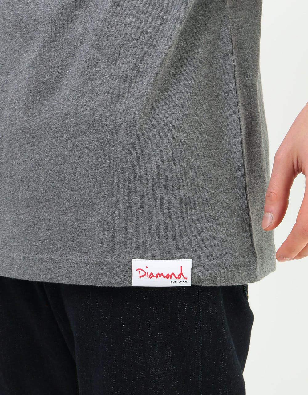 Diamond OG Script T-Shirt - Heather Grey