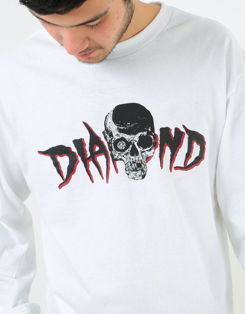 Diamond Burial Ground L/S T-Shirt - White