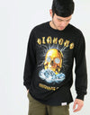 Diamond Gold Skull L/S T-Shirt - Black