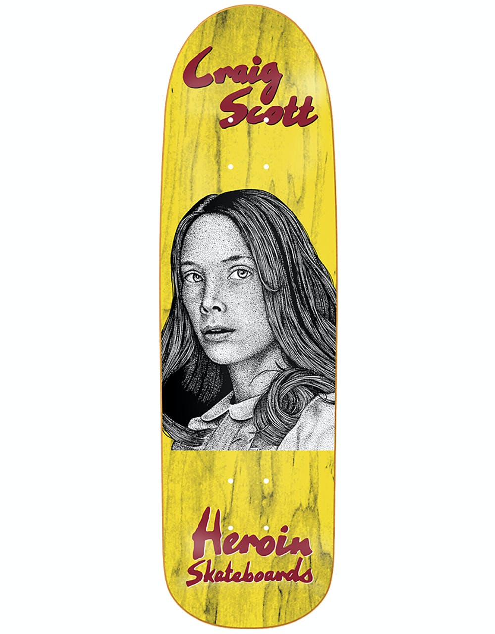 Heroin 'Questions' Scott Holly Skateboard Deck - 9"