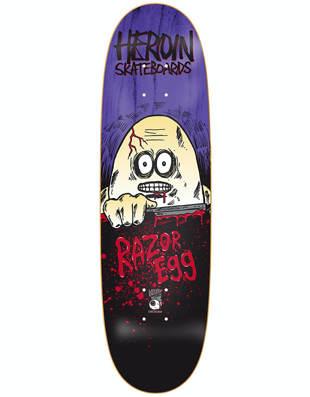 Heroin Razor Egg Skateboard Deck - 9.125"