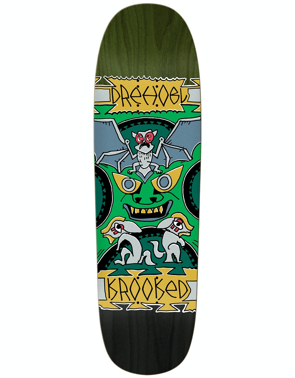 Krooked Drehobl Bat Skateboard Deck - 9.25"