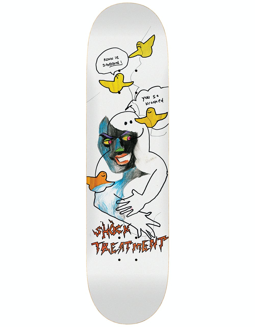 Krooked Sandoval Shock Treatment Skateboard Deck - 8.25"