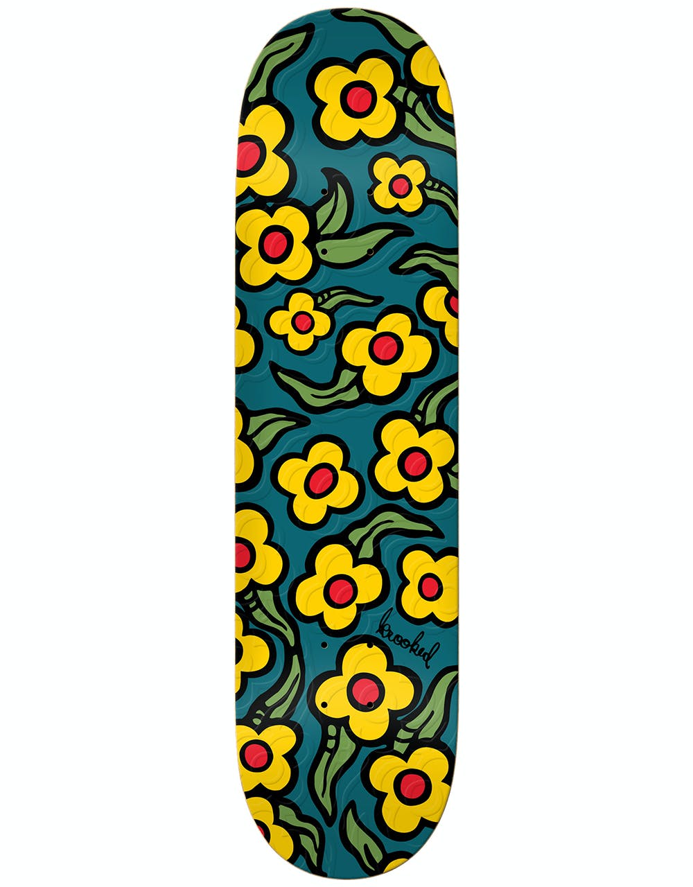 Krooked Wild Style Flowers Skateboard Deck - 8.5"