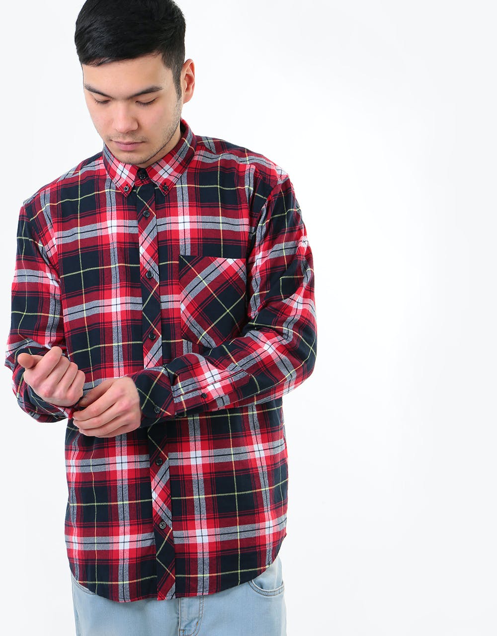 Carhartt WIP L/S Phil Shirt - (Phil Check) Etna Red