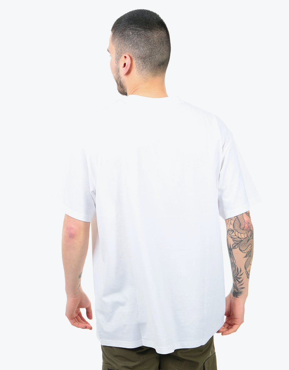Carhartt WIP S/S Script Embroidery T-Shirt - White/Black