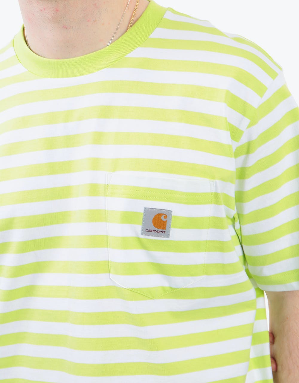 Carhartt WIP S/S Scotty T-Shirt - (Scotty Stripe) Lime/White