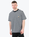 Carhartt WIP S/S Scotty T-Shirt - (Scotty Stripe) Dark Navy/White