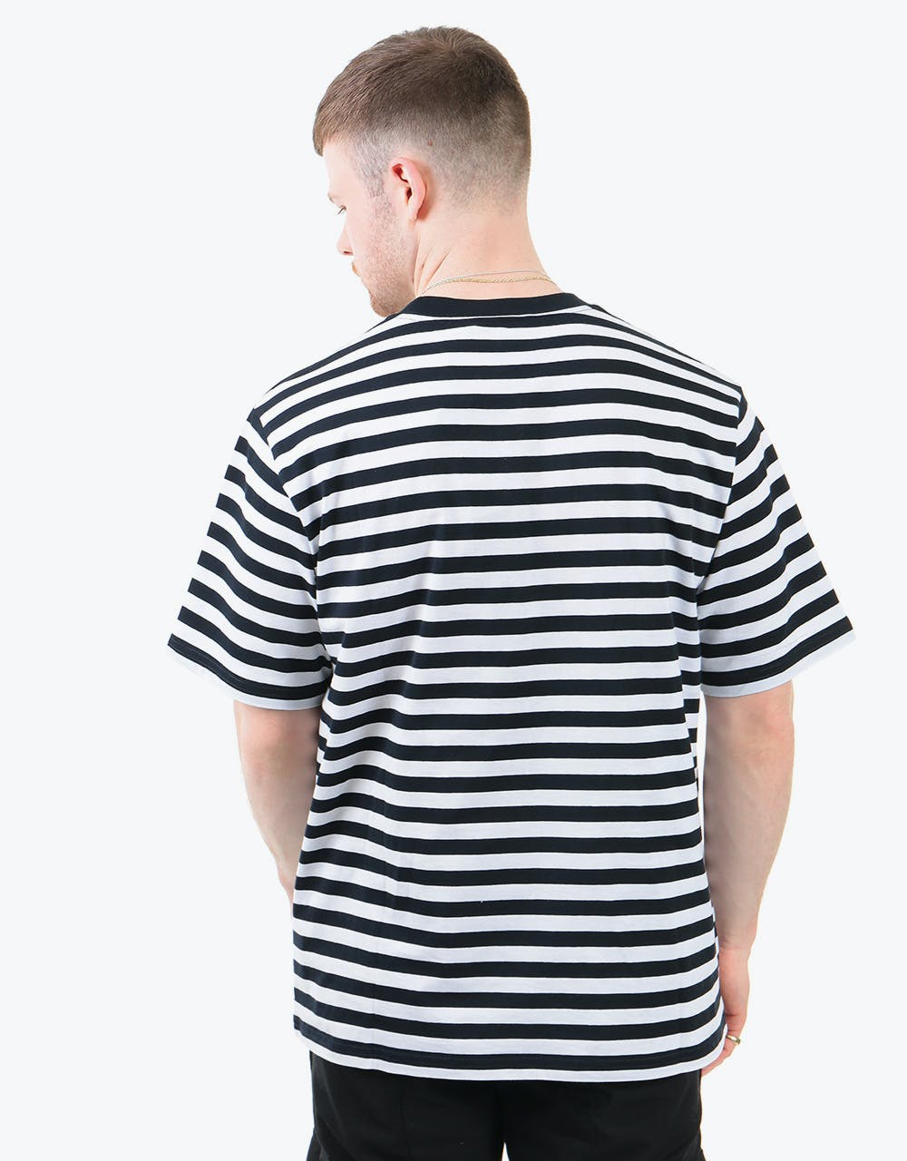 Carhartt WIP S/S Scotty T-Shirt - (Scotty Stripe) Dark Navy/White