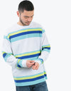 Carhartt WIP L/S Huntington T-Shirt - (Huntington Stripe) White/Lime