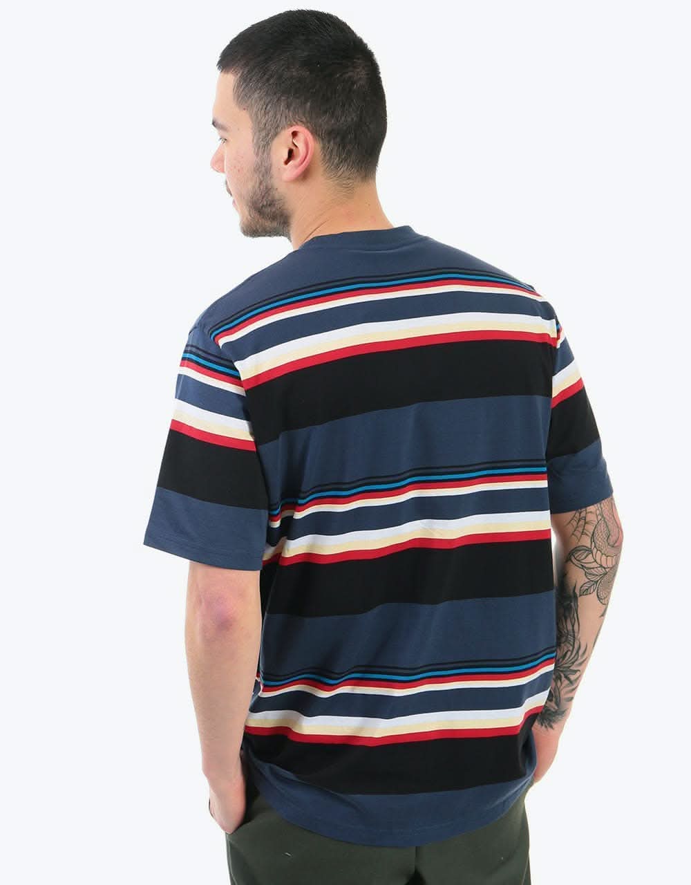 Carhartt WIP S/S Sunder T-Shirt - (Sunder Stripe) Blue/Blue