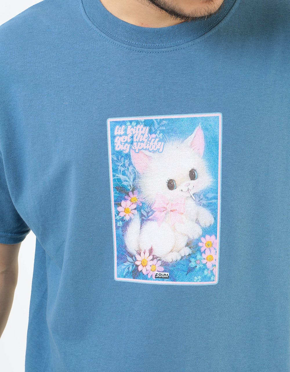 Scum Kitty Spliffy T-Shirt - Blue