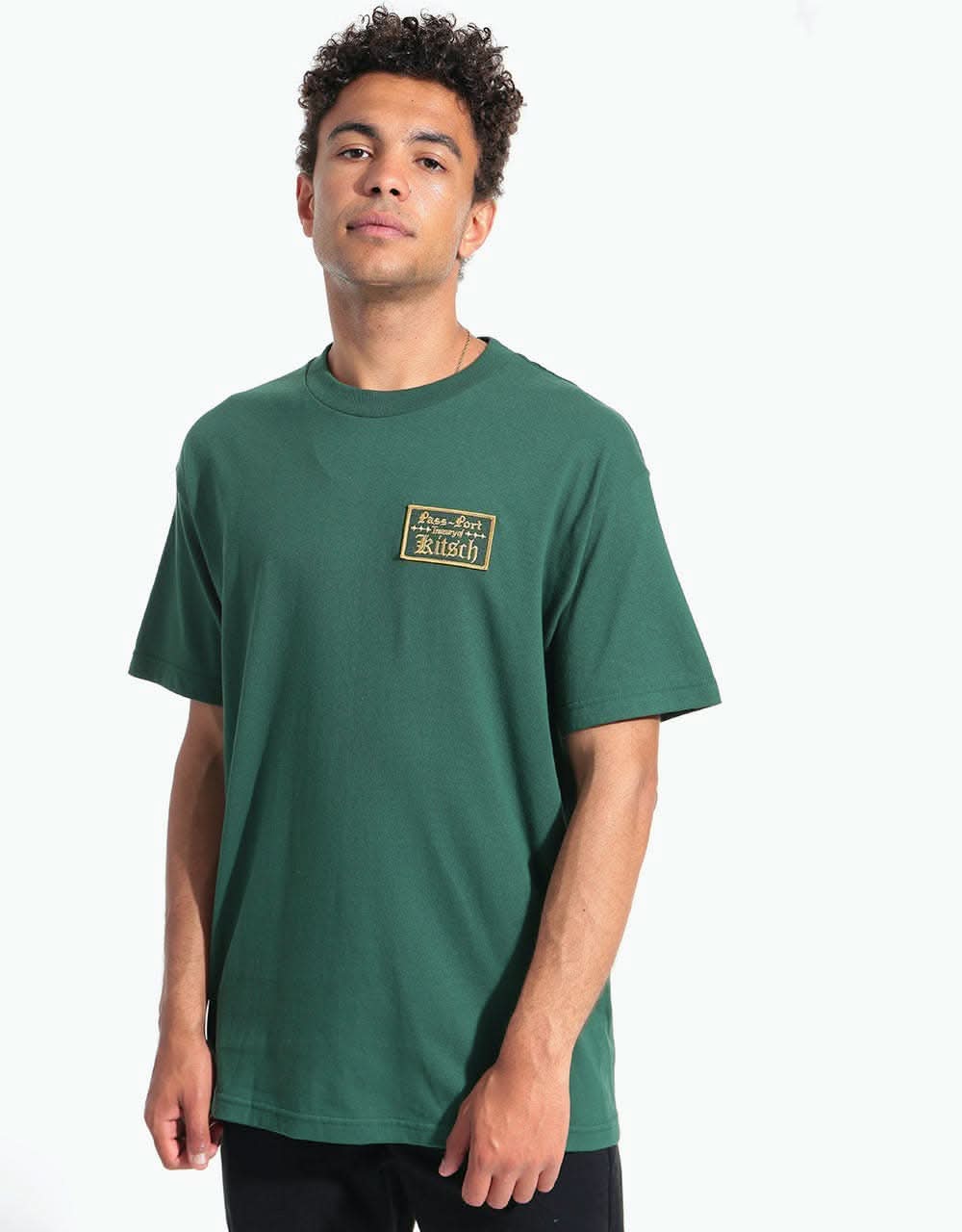 Pass Port Treasury Patch T-Shirt - Forest Green