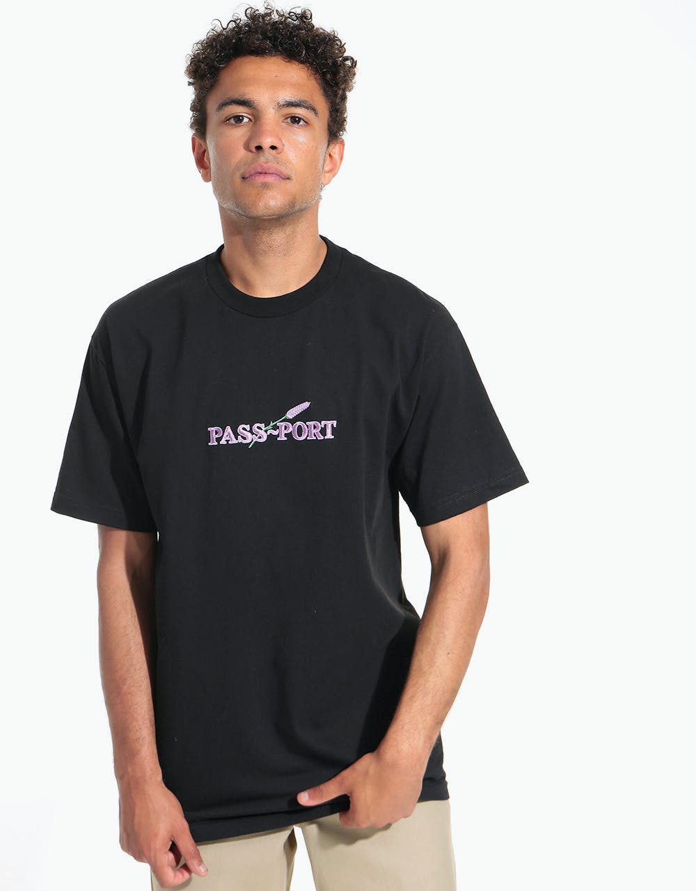 Pass Port Lavender T-Shirt - Black