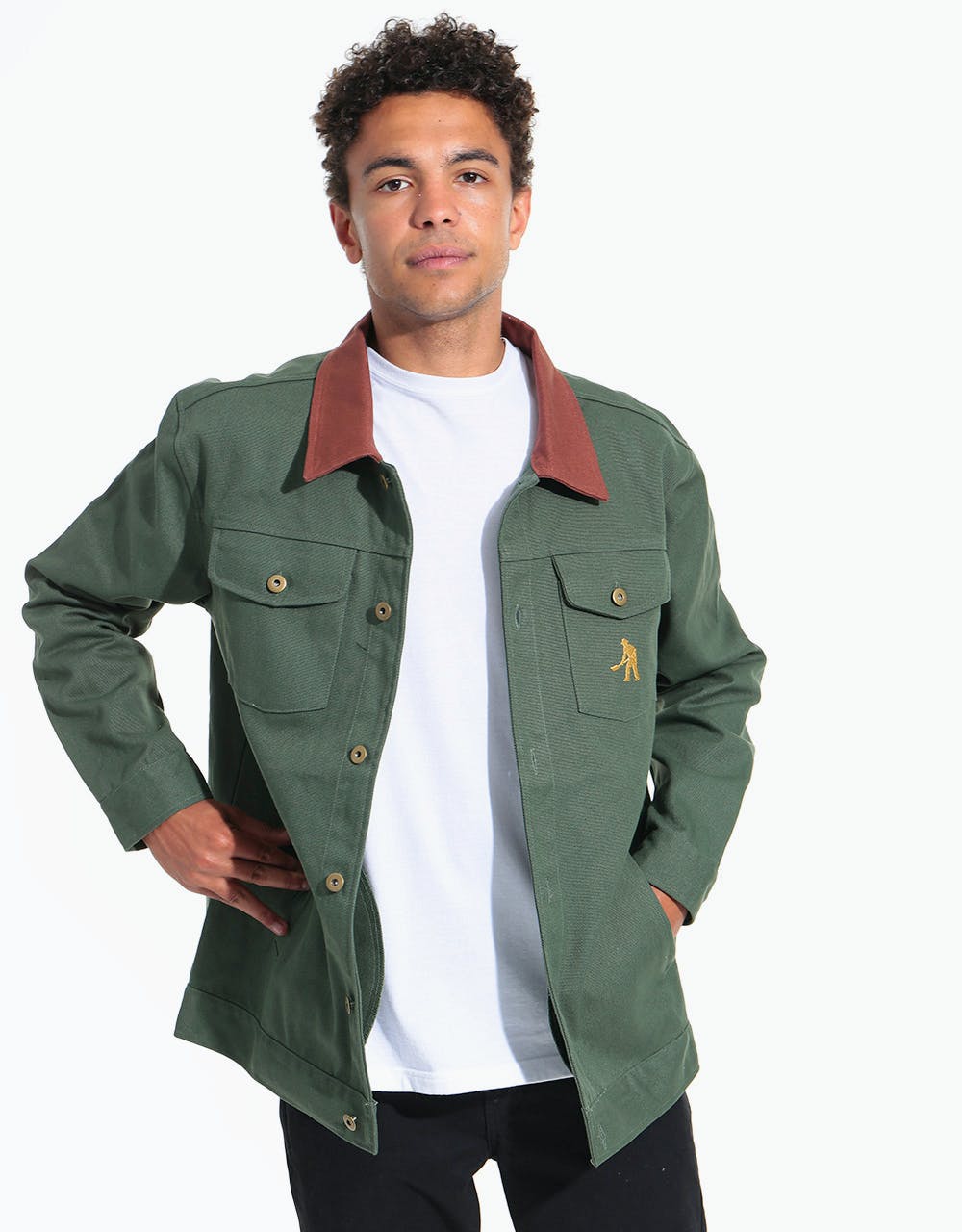 Pass Port Workers Late Jacket - Moss