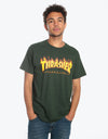 Thrasher Flame Logo T-Shirt - Forest Green