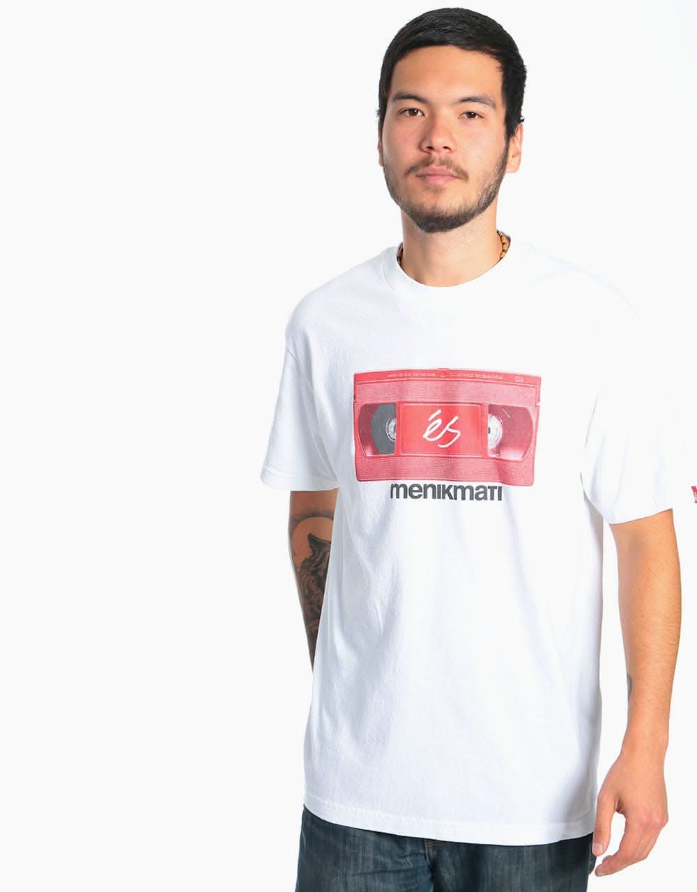 éS x Menikmati Tape T-Shirt - White