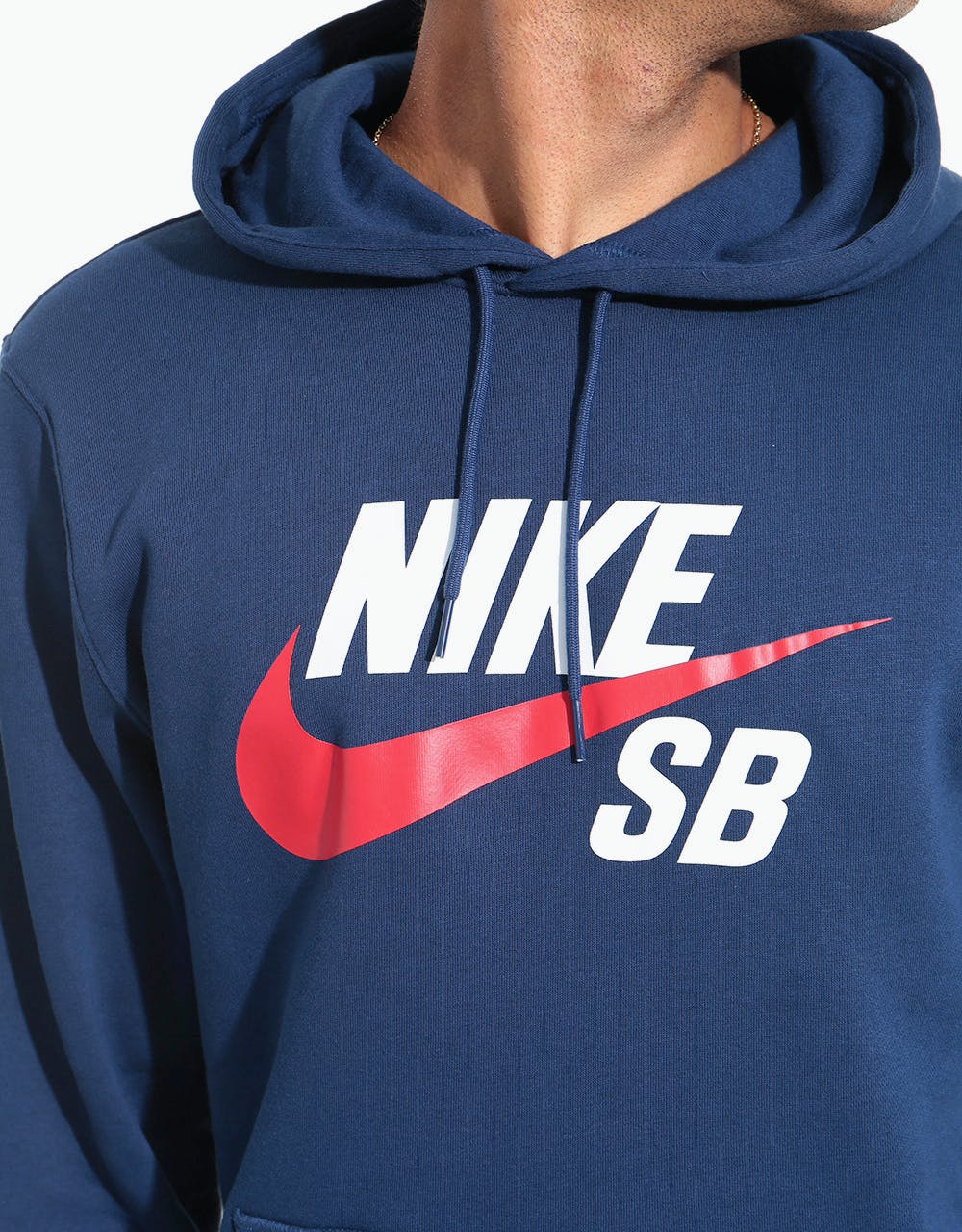 Nike SB Icon Pullover Hoodie - Midnight Navy/University Red