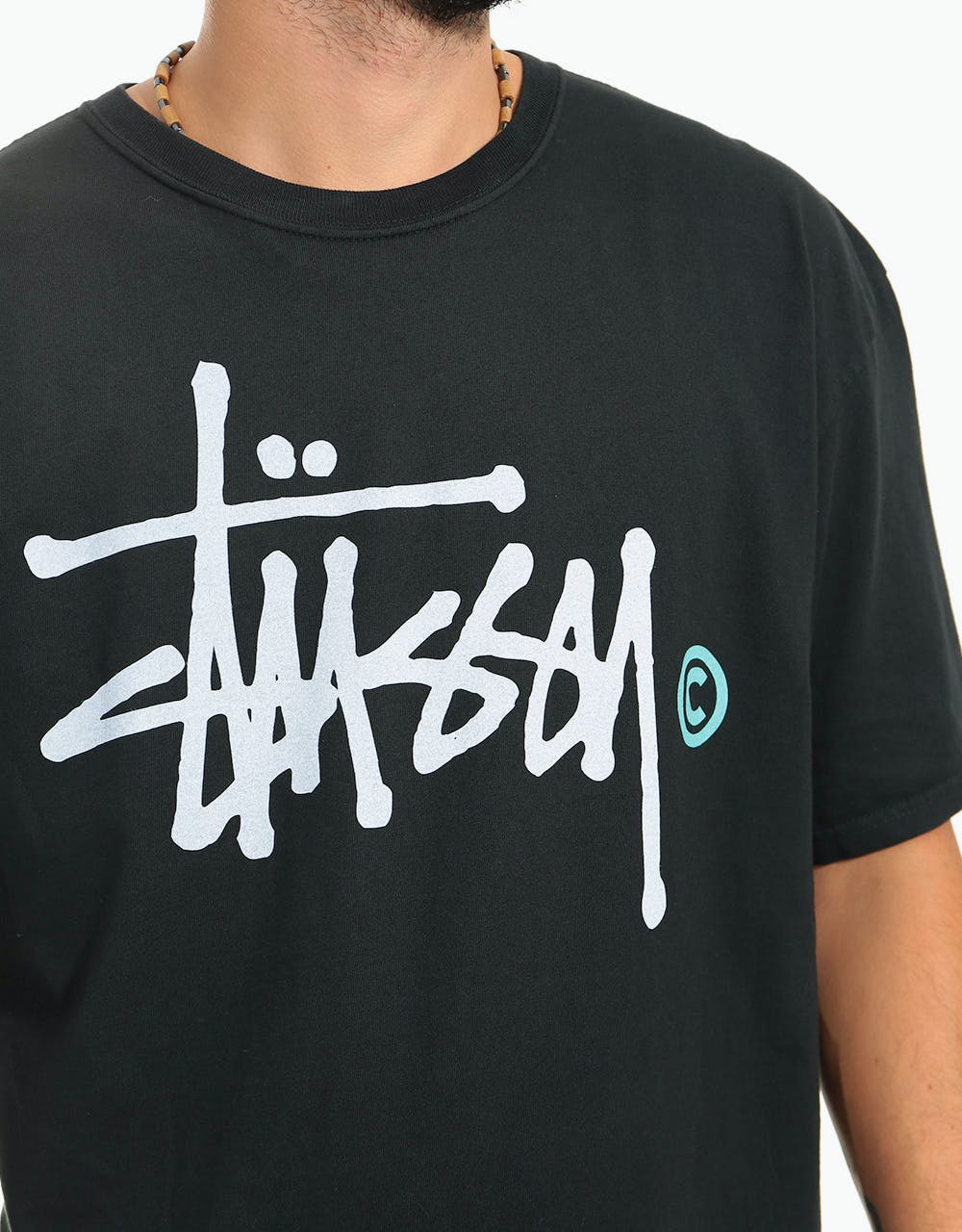 Stüssy Basic Logo Pig. Dyed T-Shirt - Black