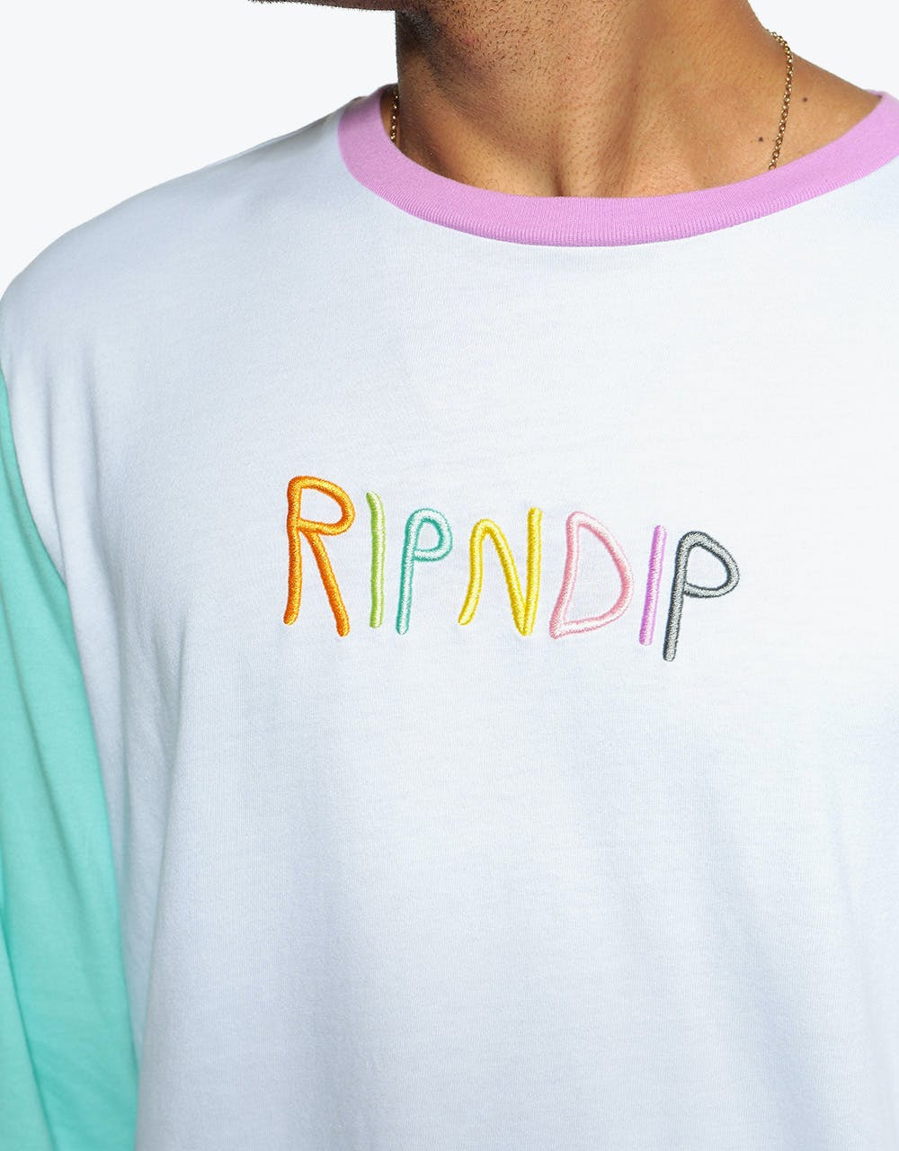 RIPNDIP Embroidered Logo L/S T-Shirt - Multi