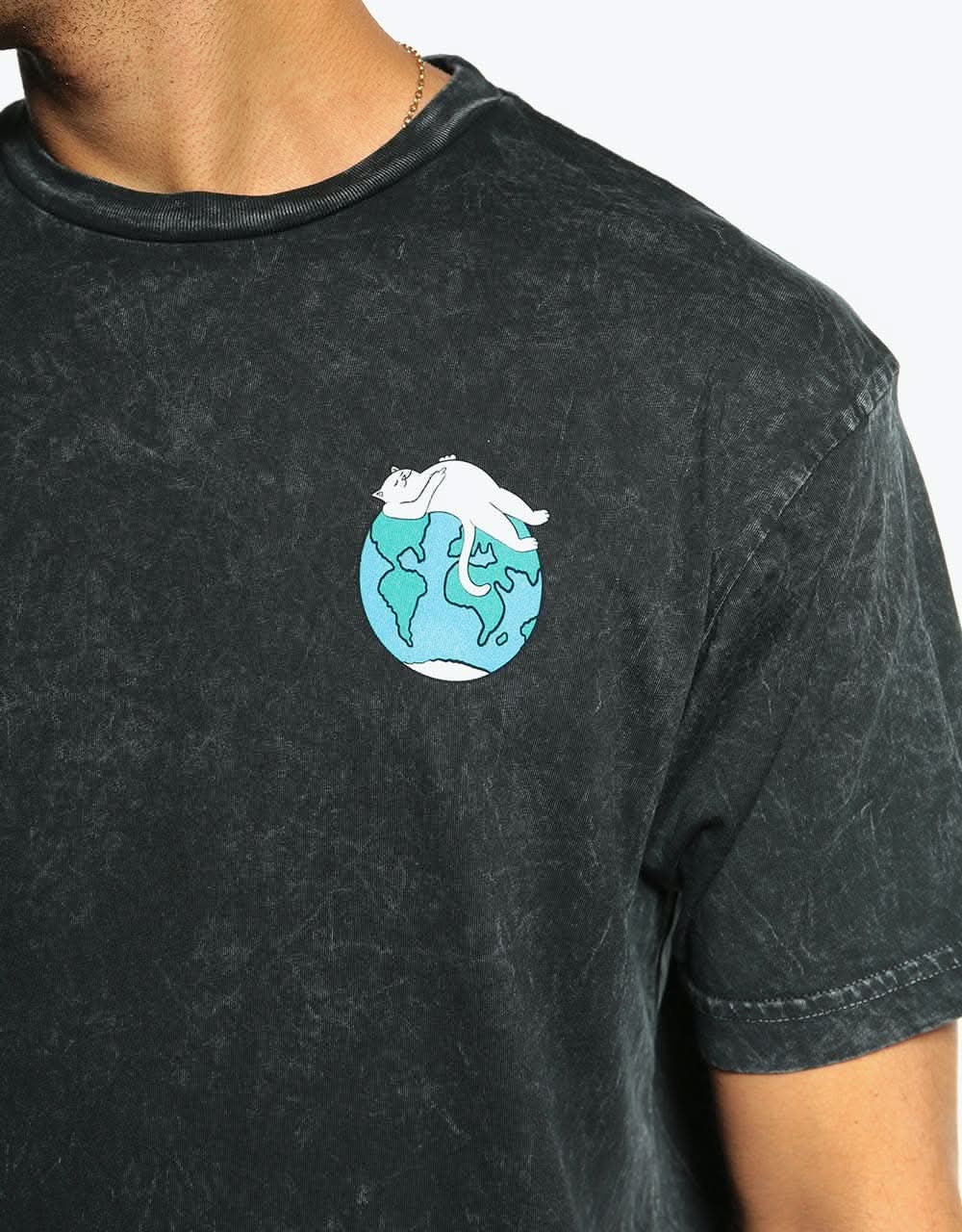 RIPNDIP Earthgazing T-Shirt - Black Mineral Wash