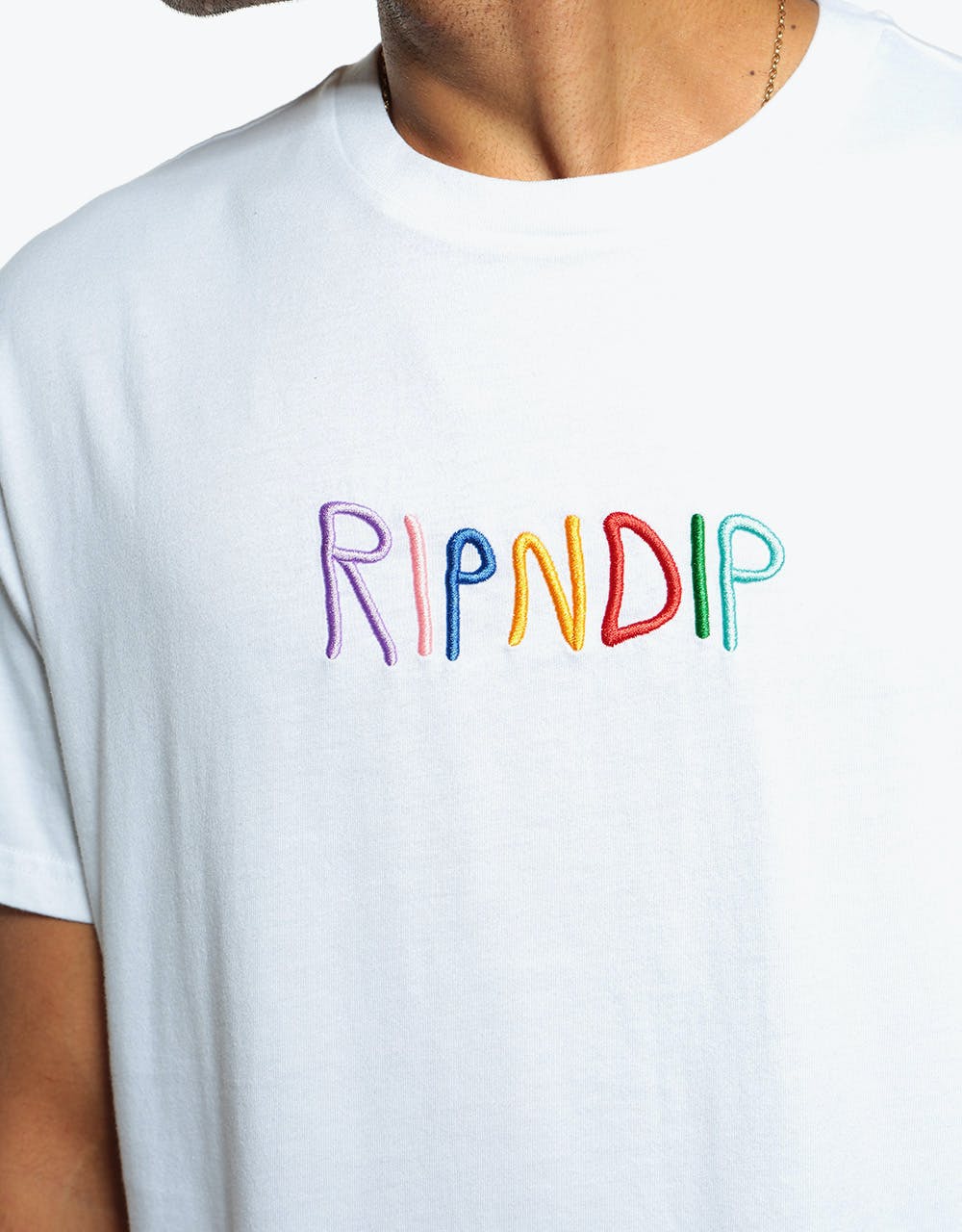 RIPNDIP Embroidered Logo T-Shirt - White