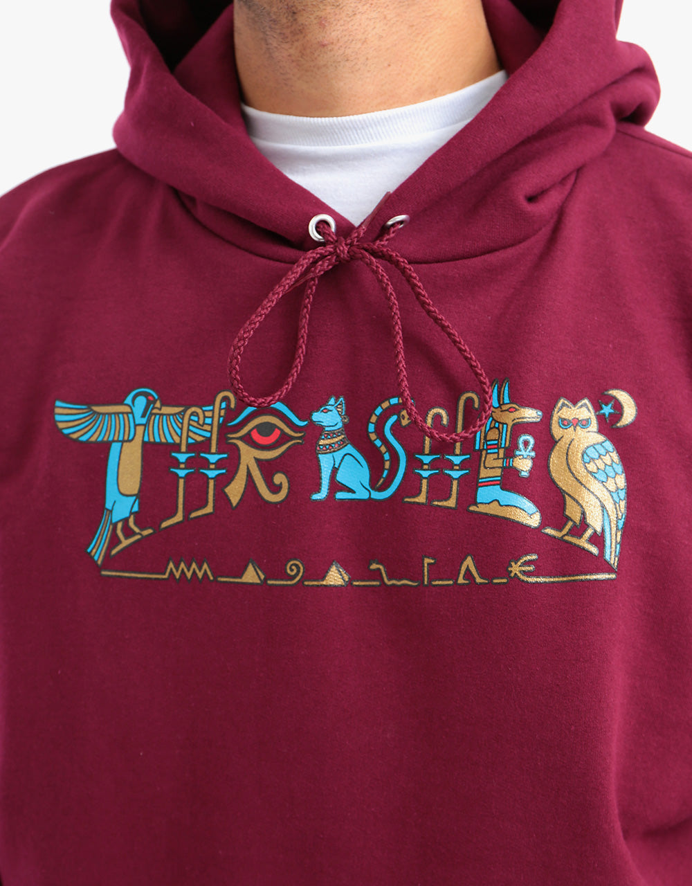 Thrasher Hieroglyphic Pullover Hoodie - Maroon