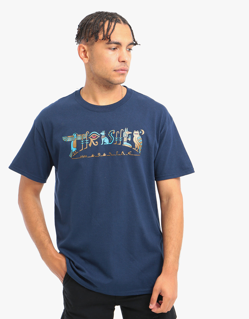Thrasher Hieroglyphic T-Shirt - Navy