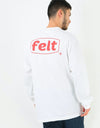 Felt Work Logo Longsleeve T-Shirt - White