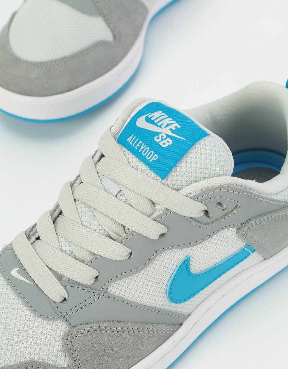 Nike SB Alleyoop Kids Skate Shoes - Particle Grey/Laser Blue/Photon