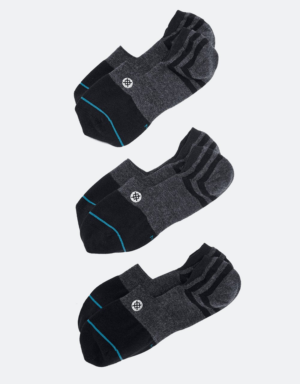 Stance Gamut 3 Pack Invisible Socks - Black