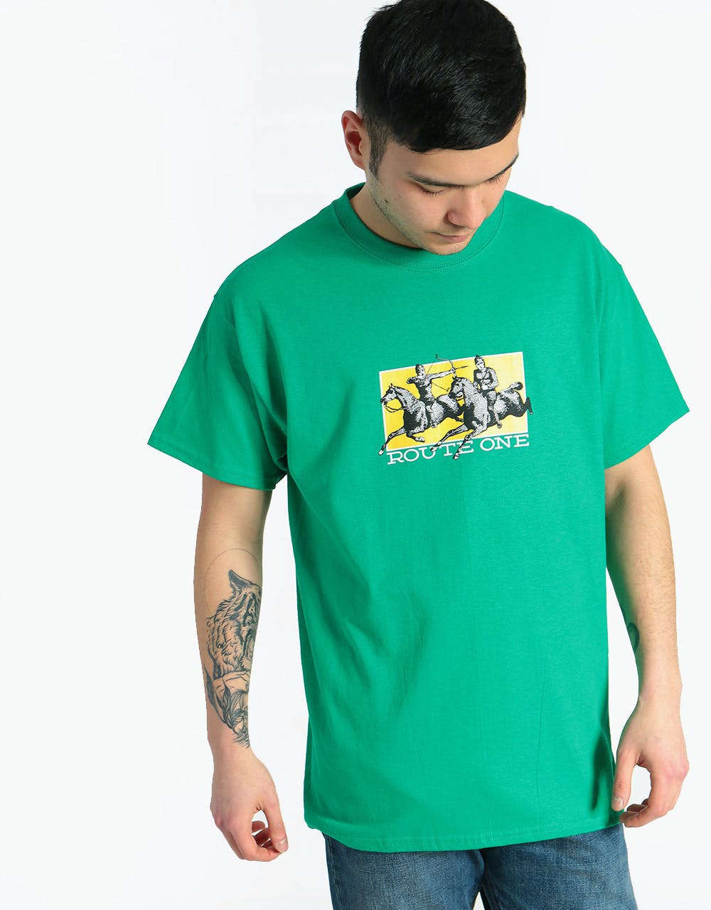 Route One Cavalry T-Shirt - Kelly Green