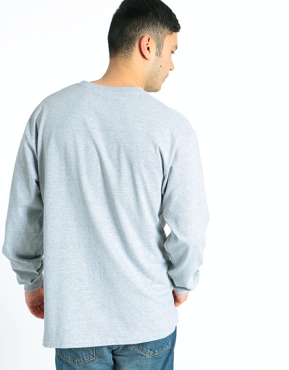 Route One Full English Long Sleeve T-Shirt - Heather Grey